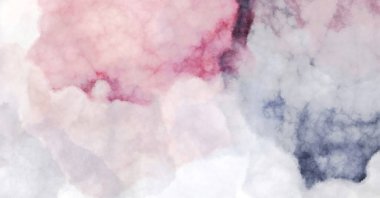 Suluboya arka planda lekeler ve lekelerle boyanmış. Fırça darbesi ile boyanmış. 2d Görüntü.