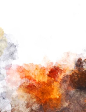 Suluboya arka planda lekeler ve lekelerle boyanmış. Fırça darbesi ile boyanmış. 2d Görüntü.