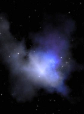 Galaksi uzayındaki yıldız alanı renkli nebula ile. Uzayın derinliklerinin bilim kurgu geçmişi. Ruhsal duvar kağıdı.