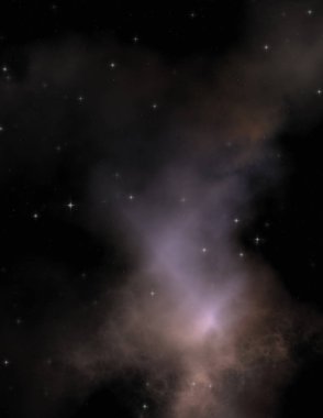 Galaksi uzayındaki yıldız alanı renkli nebula ile. Uzayın derinliklerinin bilim kurgu geçmişi. Ruhsal duvar kağıdı.