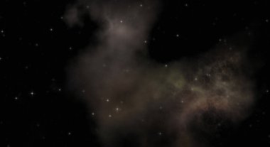 Galaksi uzayındaki yıldız alanı renkli nebula ile. Uzayın derinliklerinin bilim kurgu geçmişi. Ruhsal duvar kağıdı.