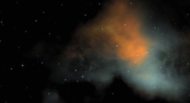 Galaksi uzayındaki yıldız alanı renkli nebula ile. Uzayın derinliklerinin bilim kurgu geçmişi. Ruhsal duvar kağıdı.