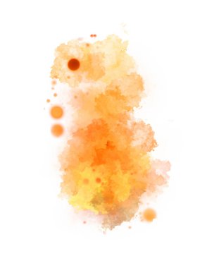 Suluboya arka planda lekeler ve lekelerle boyanmış. Fırça darbesi ile boyanmış. 2d Görüntü.