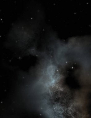 Galaksi uzayındaki yıldız alanı renkli nebula ile. Uzayın derinliklerinin bilim kurgu geçmişi. Ruhsal duvar kağıdı.