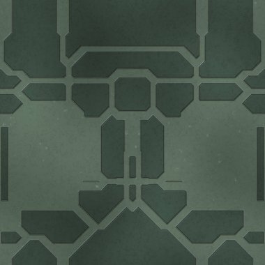 Kusursuz Bilim Kurgu Panelleri. Geleceğin dokusu. Uzay gemisi kaplaması geometrik desen. 3 boyutlu illüstrasyon. Teknoloji konsepti.