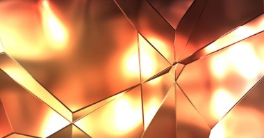 Soyut arkaplan. Lüks Metal Paneller Geometrik Desen. Cazibe Moda Arkaplanı. 3 boyutlu illüstrasyon. Yansıtıcı ve parlak, lüks duvar kağıdı. Parlak, renkli ve canlı doku duvarı.