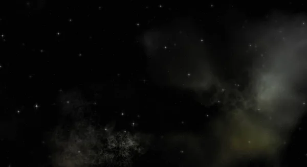 Star field in galaxy space with colorful nebula. Sci fi background of deep space. Ethereal wallpaper.
