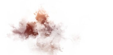 Beyaz arkaplanda soyut renkli suluboya. Dijital resim.