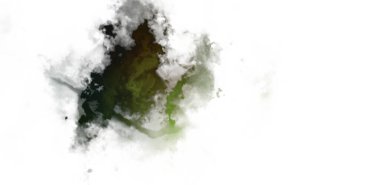 Beyaz arkaplanda soyut renkli suluboya. Dijital resim.