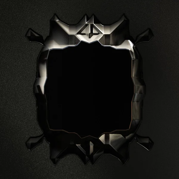 SciFi Menu Background. Metallic reflective 3D illustration. Futuristic design template. Metal plates with ligh refraction.