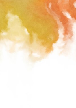 Beyaz arkaplanda soyut renkli suluboya. Dijital resim.