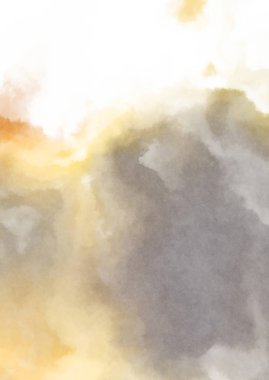 Beyaz arkaplanda soyut renkli suluboya. Dijital resim.