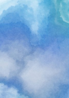 Beyaz arkaplanda soyut renkli suluboya. Dijital resim.