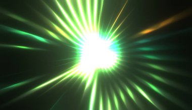 Spectacular light show. Colorful and vibrant particle explotion with glowing rays of light. Multicolored star burst. clipart
