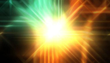 Işıl ışıl parlayan bir ışık. Enerjik enerji arka planı. Işığın ışınları ruhani bir ışıltıyla. Güzel duvar kağıdı.