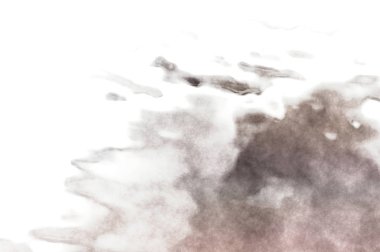 Beyaz arkaplanda soyut renkli suluboya. Dijital resim.