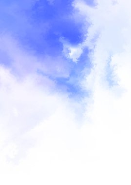 Beyaz arkaplanda soyut renkli suluboya. Dijital resim.