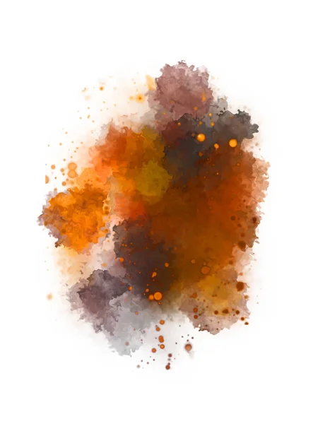 Watercolor Painted Background Blots Splatters Brush Stroked Painting Illustration — 스톡 사진