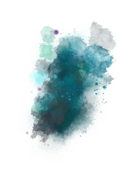 Watercolor Painted Background Blots Splatters Brush Stroked Painting Illustration — 스톡 사진