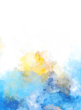 Suluboya arka planda lekeler ve lekelerle boyanmış. Fırça darbesi ile boyanmış. 2d Görüntü.