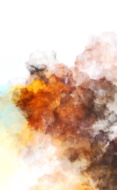 Suluboya arka planda lekeler ve lekelerle boyanmış. Fırça darbesi ile boyanmış. 2d Görüntü.