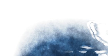 Beyaz arkaplanda soyut renkli suluboya. Dijital resim.