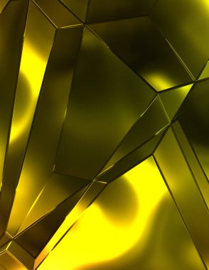 Soyut arkaplan. Lüks Metal Paneller Geometrik Desen. Cazibe Moda Arkaplanı. 3 boyutlu illüstrasyon. Yansıtıcı ve parlak, lüks duvar kağıdı. Parlak, renkli ve canlı doku duvarı.