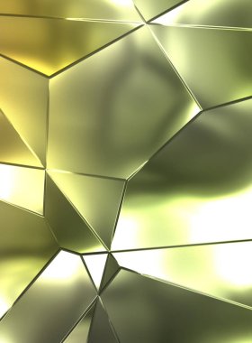 Soyut arkaplan. Lüks Metal Paneller Geometrik Desen. Cazibe Moda Arkaplanı. 3 boyutlu illüstrasyon. Yansıtıcı ve parlak, lüks duvar kağıdı. Parlak, renkli ve canlı doku duvarı.