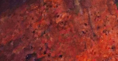 Modern sanat. Renkli çağdaş sanat eserleri. Renkli boya darbeleri. Soyut arkaplanda fırça darbeleri. fırça boyası.