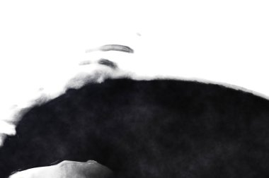 Beyaz arkaplanda soyut renkli suluboya. Dijital resim.