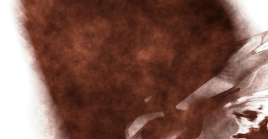 Beyaz arkaplanda soyut renkli suluboya. Dijital resim.