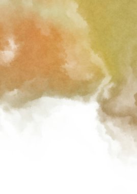 Beyaz arkaplanda soyut renkli suluboya. Dijital resim.