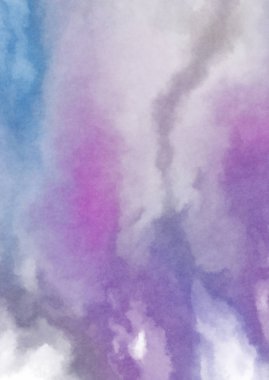 Beyaz arkaplanda soyut renkli suluboya. Dijital resim.