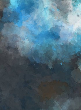 Suluboya arka planda lekeler ve lekelerle boyanmış. Fırça darbesi ile boyanmış. 2d Görüntü.