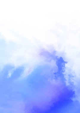 Beyaz arkaplanda soyut renkli suluboya. Dijital resim.