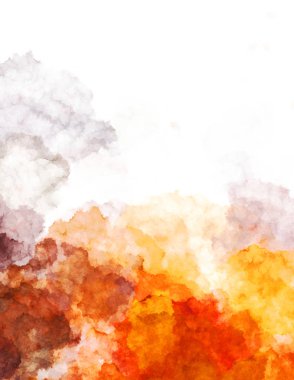 Suluboya arka planda lekeler ve lekelerle boyanmış. Fırça darbesi ile boyanmış. 2d Görüntü.