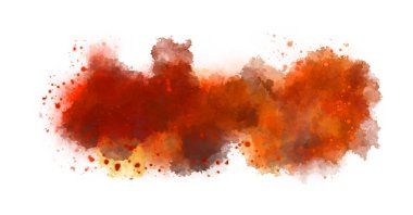 Suluboya arka planda lekeler ve lekelerle boyanmış. Fırça darbesi ile boyanmış. 2d Görüntü.