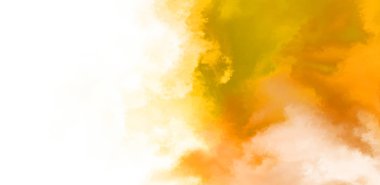 Beyaz arkaplanda soyut renkli suluboya. Dijital resim.