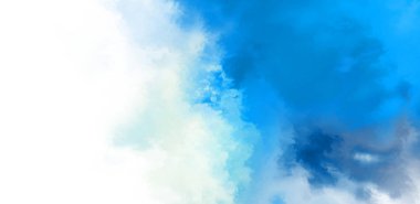 Beyaz arkaplanda soyut renkli suluboya. Dijital resim.