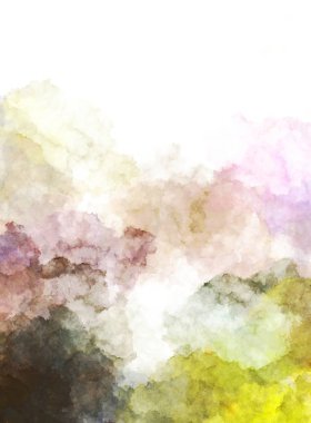 Suluboya arka planda lekeler ve lekelerle boyanmış. Fırça darbesi ile boyanmış. 2d Görüntü.