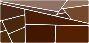 Beyaz boşluğu olan renkli bir çizim. Soyut geometrik desen. Mozaik arka plan. Geometrik çok renkli şekiller.