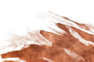 Beyaz arkaplanda soyut renkli suluboya. Dijital resim.