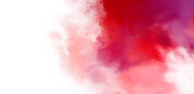 Beyaz arkaplanda soyut renkli suluboya. Dijital resim.