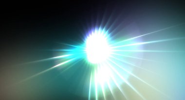 Dinamik hareket eden ışık patlaması. Renkli ışıkların güzel parlak arka planı. Parlayan ışık ışınları ve parçacıkları olan bir yıldızın enerji gösterimi.