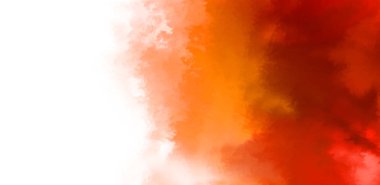 Beyaz arkaplanda soyut renkli suluboya. Dijital resim.