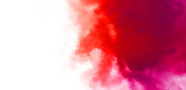 Beyaz arkaplanda soyut renkli suluboya. Dijital resim.