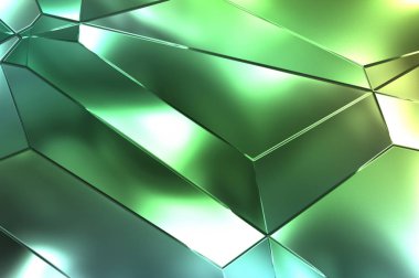 Soyut arkaplan. Lüks Metal Paneller Geometrik Desen. Cazibe Moda Arkaplanı. 3 boyutlu illüstrasyon. Yansıtıcı ve parlak, lüks duvar kağıdı. Parlak, renkli ve canlı doku duvarı.