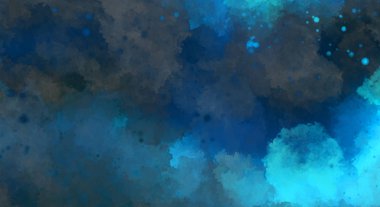 Suluboya arka planda lekeler ve lekelerle boyanmış. Fırça darbesi ile boyanmış. 2d Görüntü.