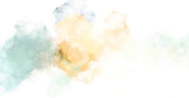 Suluboya arka planda lekeler ve lekelerle boyanmış. Fırça darbesi ile boyanmış. 2d Görüntü.