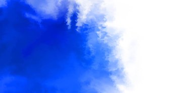 Beyaz arkaplanda soyut renkli suluboya. Dijital resim.